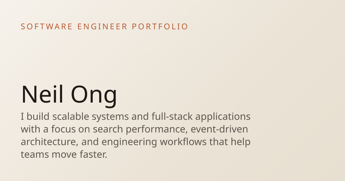 Developer Ops Dashboard Case Study | Neil Ong